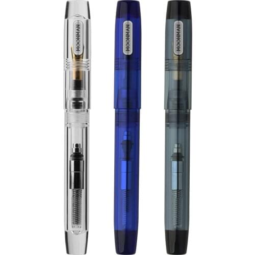 Moonman C3 Transparent Large-Capacity Fountain Pen Eyedropper Filling Pen With A Converter EF/F Iraurita Nib Ink Pen Gift Set
