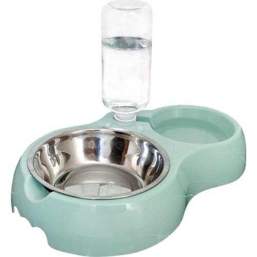 GY Pet Dog Bowl Dog Basin Double Bowl Automatic Drinking Water Cat Bowl Dog Food Bowl Cat Food Rice Basin Cat Supplies