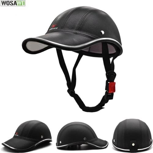 WOSAWE Horse Riding MTB Cycling Half Helmets Baseball Cap Skating Climbing Vintage Helmet Scooter Motorcycle Safety Hard Hat