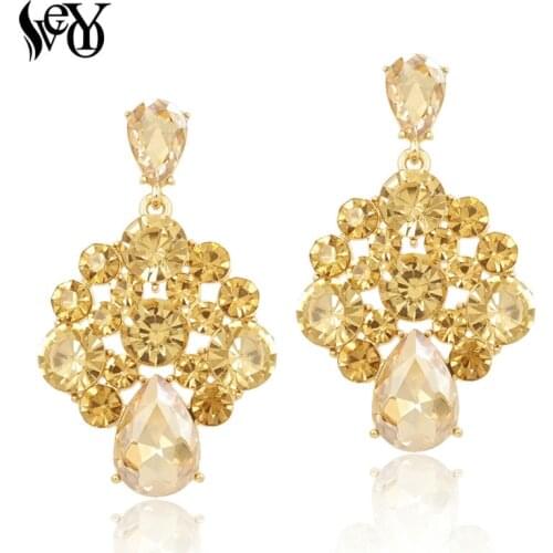 VEYO Crystal Earrings For Women Full of Rhinestone Drop Earrings Trendy High Quality Brincos Pendientes