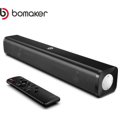 BOMAKER 20W TV Soundbar Wired and Wireless Bluetooth Home Surround SoundBar for PC Theater TV Speaker