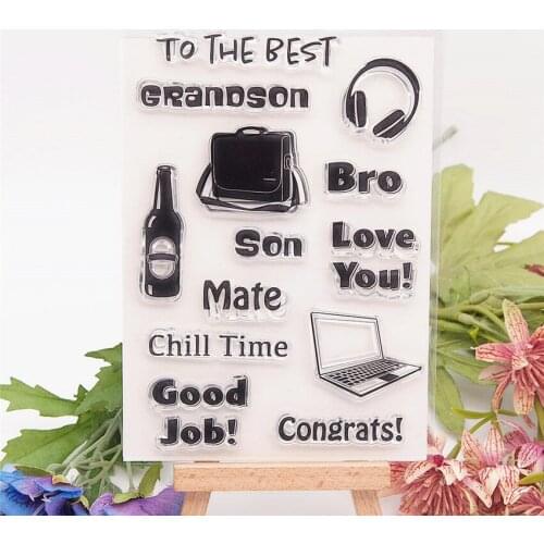 10.5*14.5 Headset Transparent Clear Stamps / Silicone Seals Roller Stamp for DIY scrapbooking photo album/Card Making