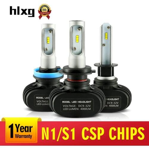 Hlxg 2PCS 12V 8000lm 50W H1 H7 H27 880 Led H3 Car Headlights CSP Auto Lamp H11 9005 HB3 Car Leds Fog Lights 9006 HB4 Car Lights