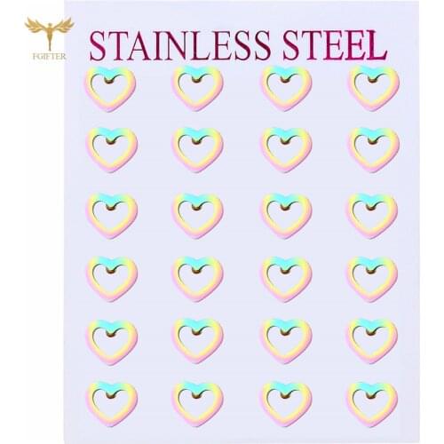 2021 Womens Earrings Color Heart Stud Earrings Romantic Lovers Gift Fashion Cheap Stainless Steel Jewelry Set Wholesale
