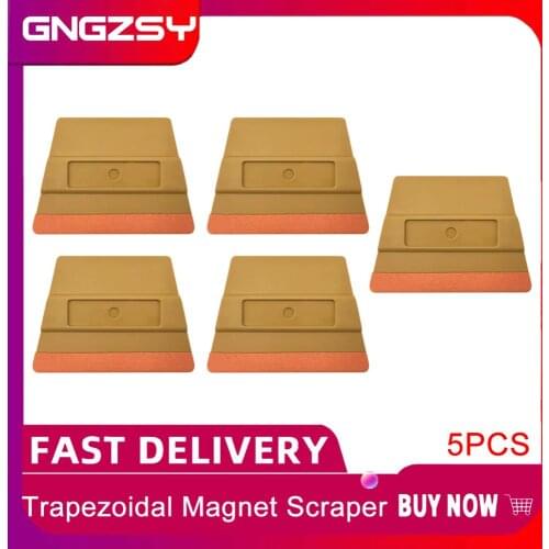 5pcs Carbon Fiber Film Magnetic Squeegee Vinyl Car Wrap Window Tint Magnet Scraper with Scratch-free Suede Felt Wrapping 5A86