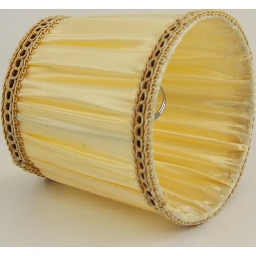 DIA 12.5cm/ 4.92 inch Tradition Design Braided Band Edge lamp shade, Mini Gold Color Fabric lampshades DIY, Clip On