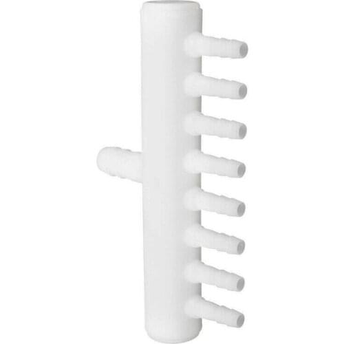 Aquarium air valve, multiplex air terminal for share air from compressors ( one 8mm in). (8 x out 4mm ) 1pcs