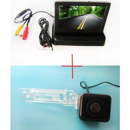 CCD Car Rear View Camera for VW Golf Passat Touran Caddy Superb/T5 Transporter/Multivan ,with 4.3 Inch foldable LCD Monitor