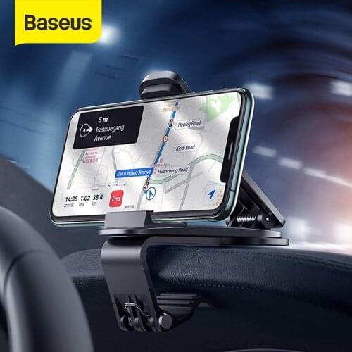 Baseus Car Mount Auto Center Console Car Phone Holder For Xiaomi Samsung 4.7-6.5 Inch Car Phones Holder Stand Clip Mount Bracket