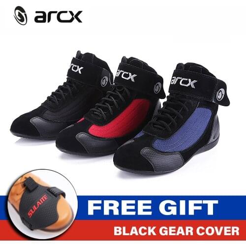 ARCX Motorcycle Leather Boots Motocross Off Road Protective boot Botas Scooter Racing Moto Bike Riding Motorcycle Shoes boot