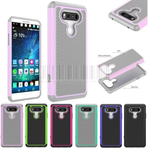 Dual Layer Heavy Duty Armor Impact Hybrid Cover Soft Silicone Protective Phone Case For LG V20 With/Without Screen Protector