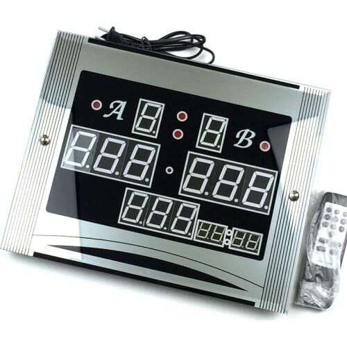 Electronic Digital scoreboard 147T with remote control for Snooker Pool Table can show time Snooker table electronic scoreboard