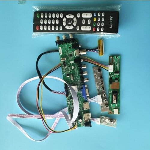 Kit For LP154WU1-TLE2 1 CCFL LCD 1920X1200 30pin DVB-C DVB-T TV VGA USB remote Digital HDMI Panel Controller board