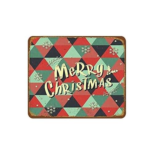 Royal Tin Sign Merry Christmas and Happy New Year 11.8 11.8 inches, Square Metal Signs for Home and Station Retro Wall Decor