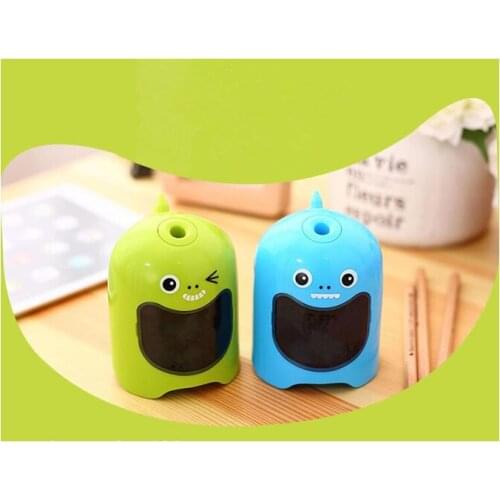 Cute Auto Electric Pencil Sharpener New Creative School Stationery Supplies Animal Shaped Plastic Pencil Sharpener