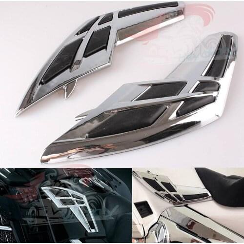 Motorcycle Goldwing Chrome Fairing Tank Trim with Knee Pads For Honda Gold Wing GL1800 2001-2011 02 03 04 05 06 07 08 09 10