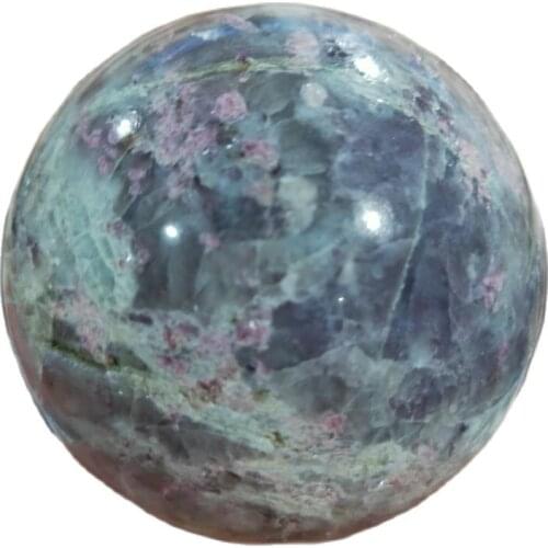 Natural plum blossom tourmaline stone sphere crystal Quartz rubellite Ball Mineral gift wooden