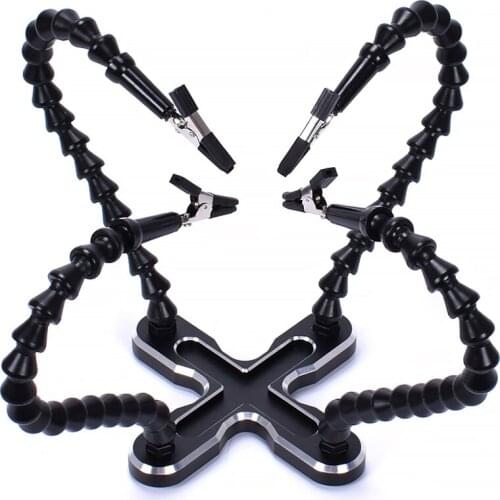 Soldering Station With 4Pc Flexible Arms Soldering Iron Holder Third Helping Hand Tool Pcb Welding Repair Welding Tool