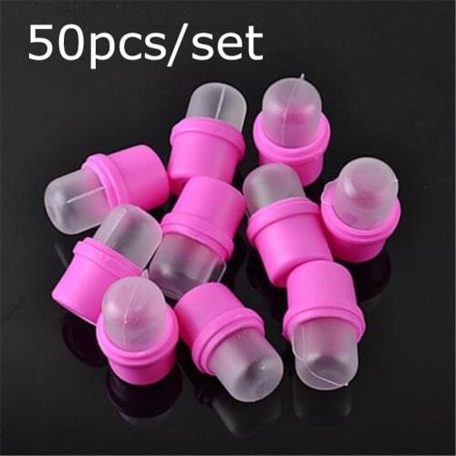 Hot Selling 50pcs/set Plastic Nail Soak Off Cap Clip UV Gel Nail Polish Remover Wrap For Finger Toes Manicure Tool 20#36