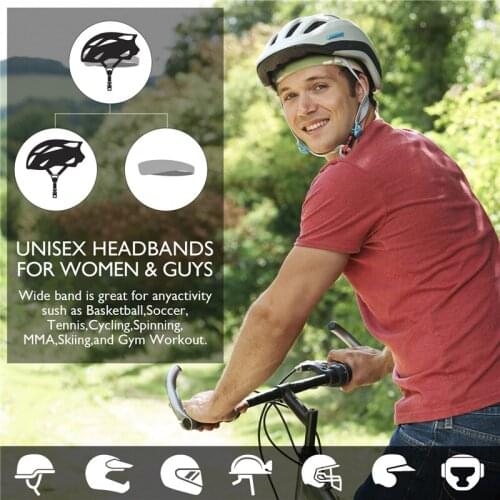 Sweatband for Men Women Elastic Sport Hairbands Head Band Yoga Headbands Headwear Headwrap Sports Hair Accessories Safety Band