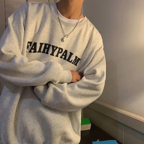 INXYZ 2021 Mens Letter Printing Fashion Pullover Casual Oversize Hoodie Spring Autumn All-match Unisex Women Warm Coat