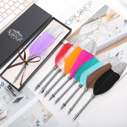 European novelty retro feather dip pen pen teachers day valentine christmas gift