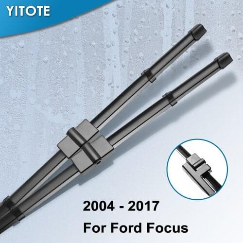 YITOTE Windscreen Wiper Blades for Ford Focus Mk2 / Mk3 Fit Side Pin / Push Button Arms ( International Model )