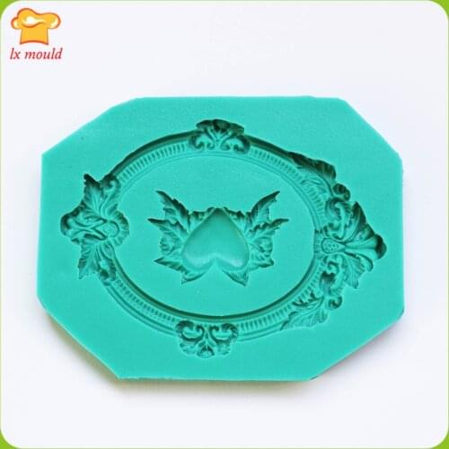 LXYY Moulds Borders small wreath decorated cup cake biscuit fondant silicone mold