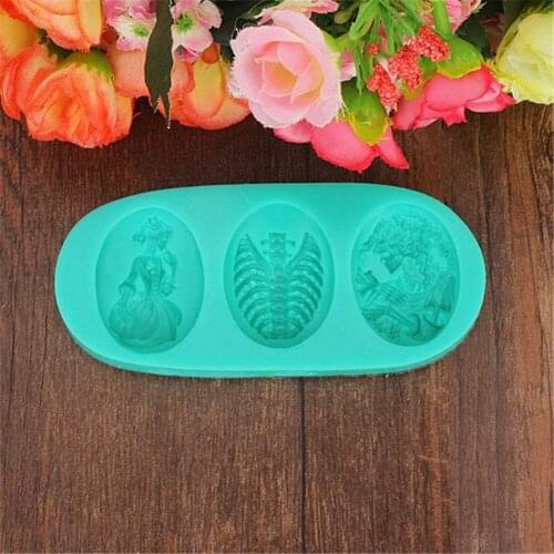 Halloween skull Cake Silicone Mold Baking Tools For Cakes 3d Soap Molds Wedding Cake Stand Silicone Muffin Fondant Soap