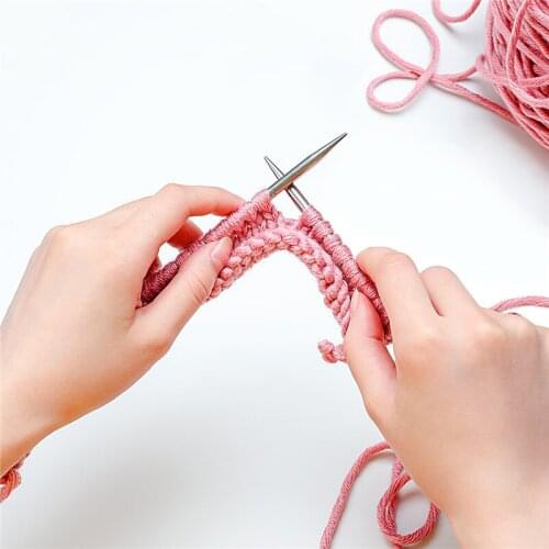 Stainless Circular Knitting Needles Set 2.25-10mm 14 Size Knitting Needle DIY Weave Sewing Needle Craft Supplies