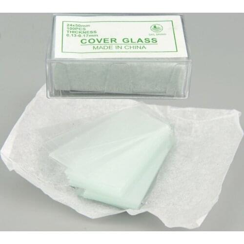 Biological Microscope Glass Slide Cover Slips Blank Slides Covers 100pcs /Pack 24x32 24x50mm