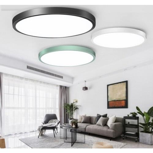 LED Macaron Ceiling Light Ultra-Thin Living Room Ceiling Light Round Lamp Modern Simplicity Lighting Fixture Balcony/Corridor
