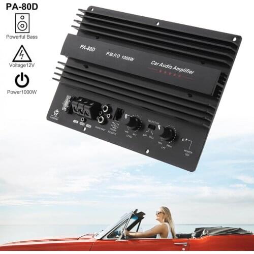 1000W 12V Car Sound Amplifier Subwoofer Amplifier Board High Power Powerful Bass Car Player Amplifier