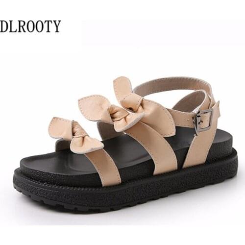 Women Sandals Flat 2018 New Summer Fashion Gladiator Shoes Woman Platform Slides Rome Lady Casual Peep Toe Plus Size 34-43