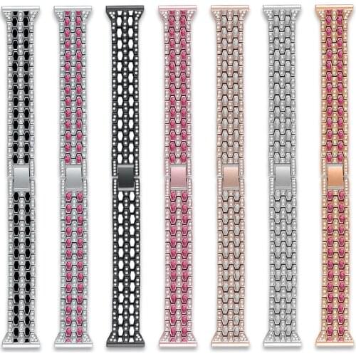 22mm 20mm Women Diamond Bracelet for Garmin Watch Band Venu/SQ/Vivoactive 4 3/Vivomove HR Metal Strap Quick Release Wrist Belt