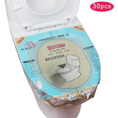 10/20/30 Pcs Super Pressure Toilet Plunger 36 X 45 Cm Toilet Pressure Principle BOOM Clear Amazing Toilet Disposable Sticker