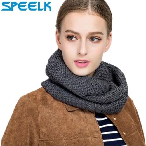 10pcs/set Women Ring Knitted Scarves Street style Winter neck Scarf Solid Color Thick Warm Collar Bib Dropshipping