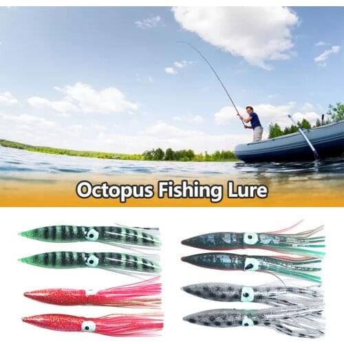 2pcs/set Soft Octopus Fishing Lures 11cm Squid Bait Sea Fishing Long Cast Large Octopus Sea Fishing Simulation Octopus Bait