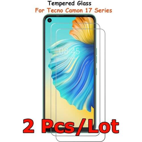 2Pcs/Lot On The For Tecno Camon 17 Pro Premier Tempered Glass Screen Protector Protective Film Guard HD Saver Shield Protection