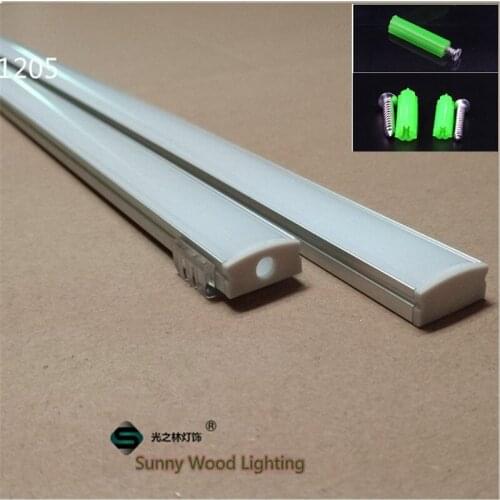 5-30pcs/lot 40inch 1m led bar light housing, flat led aluminium profile for 12mm pcb ,led 3528/5050/5630 strip channel