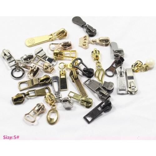 5 pcs 5# mix zipper repair kits zipper pull Metal zipper slider,zipper head,Garment,bag and suitcase accessories,clothes,14