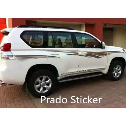 Car Sticker FOR Toyota Prado 2010-2020 Body Waistline Color Strip Personalized Decoration Decal