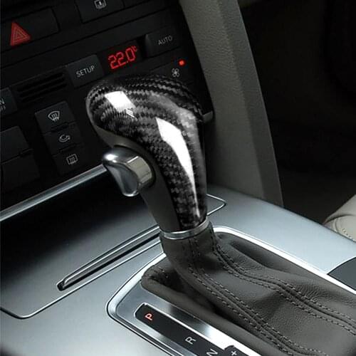 Carbon Fiber Gear Shift Cover Decor Sticker Protector Styling For Audi A3 A4 A5 A6 A7 Q5 Q7 S3 S6 S7 Car Interior Accessories