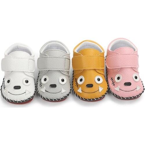 Baby Cartoon Rubber-soled Boy Girls Soft Shoes Non-slip Toddler Newborn Infant PU Leather First Walkers 2021