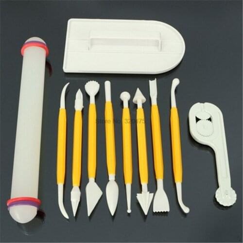 By dhl 50set 11Pcs /set Mold Cake cutter Kitchen Party Cake Cookies Biscuit Cutters Decorating Fondant Plunger Mould