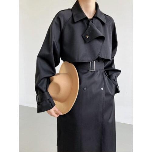 HXJJP Women's Double Breasted Trench Coats