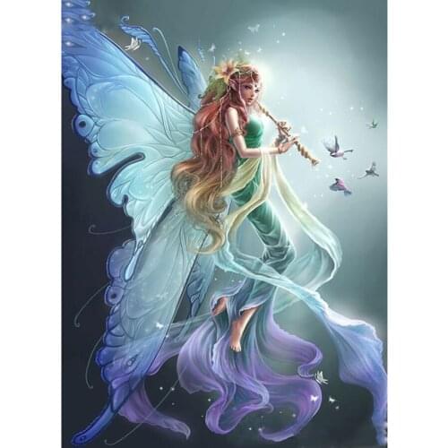Full Diamond Square/Round Diamond 5D DIY Diamond Painting "Butterfly Fairy" Cross Stitch 5D Decoration Gift