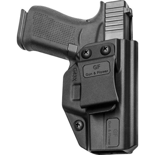 Gun&Flower Glock 43 Polymer Holster Fast Draw IWB Plastic Holder Pouch
