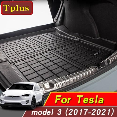 Model 3 2021 Trunk Mat Car Accessories TPE Protective Mats For Tesla Model 3 Trunk Mats Tray Floor Mat 2017 - 2021 Model3 LOGO