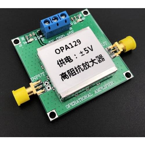 OPA129 High Impedance Amplifier Module Electrode Signal Conversion I/V Conversion Amplifies Weak Signals
